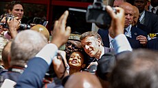 Francouzský prezident Emmanuel Macron b�hem summitu �Africa Forward Summit...