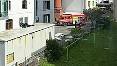 Po�ár bateriového úlo�i�t� ve firm� na výrobu optických a laserových sestav v...