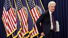 Jerome Powell bývalý �éf americké centrální banky. (29. dubna 2026)