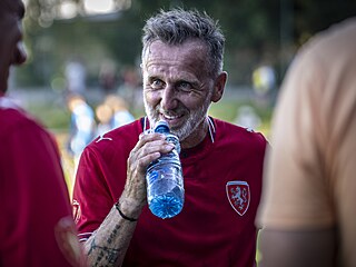 Karel Poborský na akci Setkání fotbalových legend.