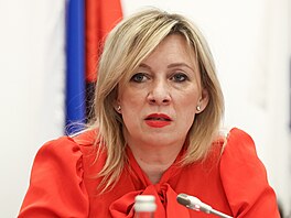 Mluv�í ruského ministerstva zahrani�í Marija Zacharovová v Moskv� (31. b�ezna...