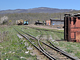 Ap�eronská úzkokolejka, Krasnodarský kraj, Rusko. (station Tubyi)