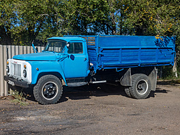 GAZ-53 truck at Tikshoky street. Balkhash-1, Balkhash, Karaganda Region,...