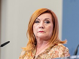 Tisková konference po jednání vlády. Na snímku ministryn� financí Alena...