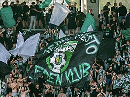 Fanou�ci Karviné b�hem finále poháru s Jabloncem.