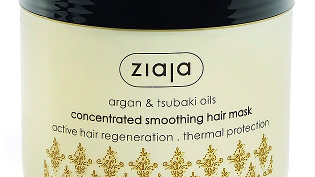 Vyhlazuj�c� maska na vlasy Argan & Tsubaki oils, pro such� a po�kozen� vlasy, s oleji, intenzivn� regeneruje vlasov� vl�kna, chr�n� je p�ed vysou�en�m, dod�v� hladkost a lesk, cena 80 K�