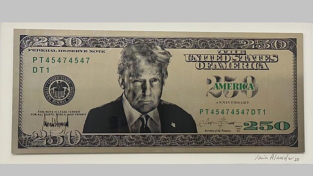 Trumpův jarmark marnosti na dolarové bankovce. Využití portrétu hlavy státu by bylo hodně neobvyklé
