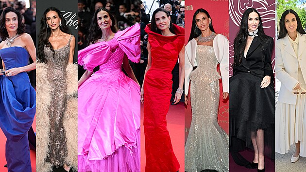 Sexy, rafinovaná i francouzsky chic. Demi Moore je módní hvězdou Cannes