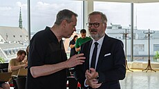 Tisková konference týkající se spole�né brn�nské kandidátky ODS a TOP 09. Na...