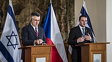 Tisková konference k jednání ministr� zahrani�í �eské republiky a Izraele o...