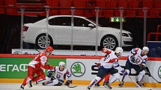 �koda Auto na mistrovství sv�ta v hokeji konaném v roce 2013 ve �védsku a Finsku