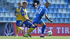 Mladoboleslavský Dominik Kostka v utkání proti Teplicím