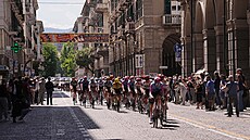 Peloton projí�dí Savonou ve 12. etap� Gira.