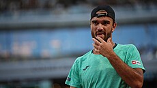 Tomá� Machá� ve druhém kole Roland Garros.