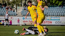 Na za�átku kv�tna porazili fotbalisté Dynama (�erno-bílá) Jihlavu 3:1.