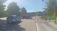 Po�ár fasády OC Perla v brn�nských �abov�eskách (29. kv�tna 2026)