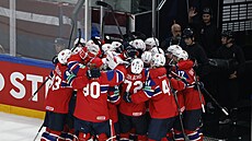 Nor�tí hokejisté slaví postup do semifinále mistrovství sv�ta ve �výcarsku.
