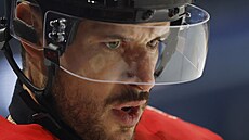 Sidney Crosby (Kanada) b�hem �tvrtfinálového utkání proti USA.