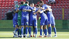 Fotbalisté Artisu Brno p�ed za�átkem bará�e se Slováckem.