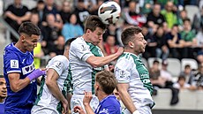 Hlavi�ková momentka z finále MOL Cupu mezi Jabloncem a Karvinou.