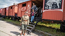 Vlaková stanice Zlín-st�ed je pátou zastávkou legioná�ského vlaku p�i jeho...
