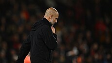 Kou� Manchesteru City Pep Guardiola po utkání na p�d� Bournemouthu.