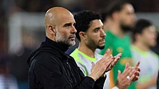 Kou� Manchesteru City Pep Guardiola po utkání na p�d� Bournemouthu.