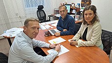 Nový smi�ický starosta Pavel Seidl a místostarostka Martina Ceplová nav�tívili...