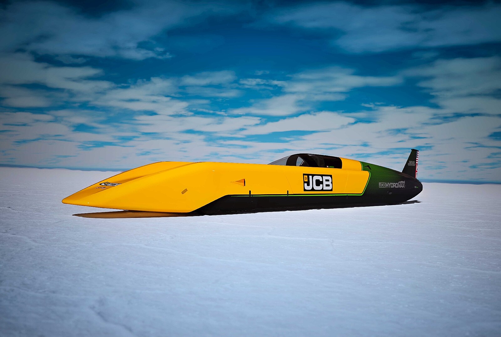 Vodíkový JCB Hydromax stanovil světový rychlostní rekord. S motory z bagrů jel rychlostí 653,91 km/h