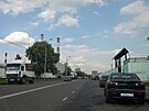 Momentka z p�íjezdu do Goljanovo: sjezd z dálnice, nalevo teplárna...