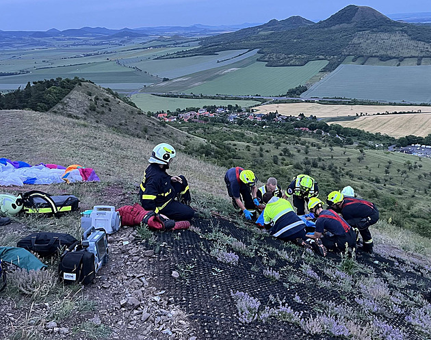 Na vrchu Raná havaroval paraglidista, utrpěl středně vážná z
