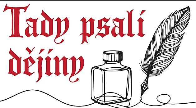 Logo seriálu Tady psali dějiny.