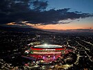 Pohled na Aztécký stadion v Mexico City, kde �e�tí fotbalisté odehrají t�etí...