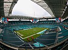 Stadion v Miami b�hem zápasu amerického fotbalu.