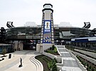 Vn�j�í pohled na Boston Stadium v barvách sv�tového �ampionátu.