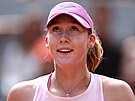 Mirra Andrejevová b�hem finále Roland Garros