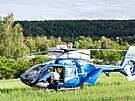 U Vina�ické v�znice na Kladensku zkolaboval v�zen. Na míst� zasahoval vrtulník....