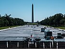 V americké metropoli Washingtonu, D.C., pokra�ují práce na nádr�i u Lincolnova...