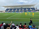 Trénink �eských fotbalist� v Mansfiledu.