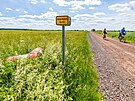 Nová cyklostezka kolem vodní nádr�e Rozko� u �eské Skalice.