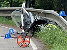 Motorká� zahynul p�i nehod� u Prahy, srazil se s dodávkou