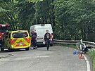 Srá�ka motorká�e s dodávkou v obci Psáry. (3. �ervna 2026)