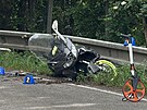 Srá�ka motorká�e s dodávkou v obci Psáry. (3. �ervna 2026)