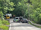 Srá�ka motorká�e s dodávkou v obci Psáry. (3. �ervna 2026)