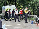 Srá�ka motorká�e s dodávkou v obci Psáry. (3. �ervna 2026)