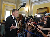 Vládní zmocn�nec pro klimatickou politiku a Green Deal Filip Turek p�i p�íchodu...