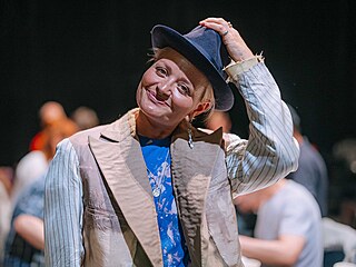 Erika Stárková na �tené zkou�ce muzikálu Saturnin (3. �ervna 2026)