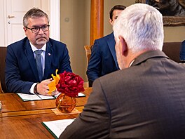 Prezident Petr Pavel p�ijal ministra zem�d�lství za SPD Martina �ebestyána. (9....