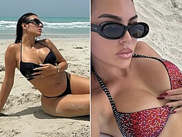Georgina �asto p�idává na Instagram fotografie z dokonalé dovolené u mo�e.