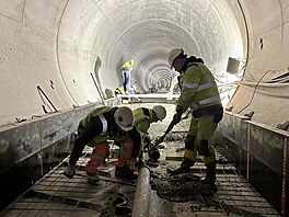 Betonování samotného t�lesa trat� ve spojce C/D. (kv�ten 2026)